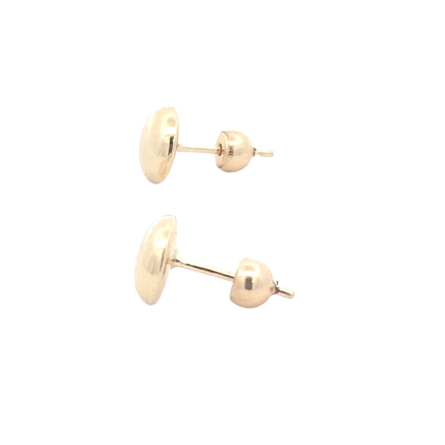 Yellow gold 7mm button earring Gardiner Brothers