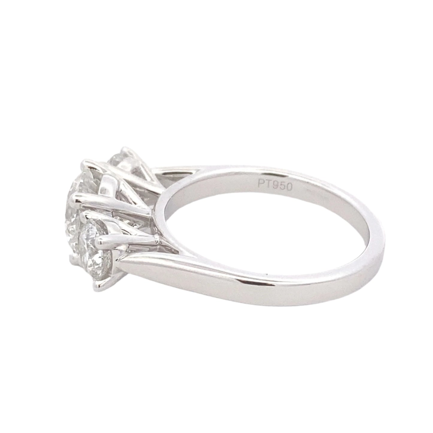 Round brilliant cut diamond 3 stone ring - 2.57cts Gardiner Brothers