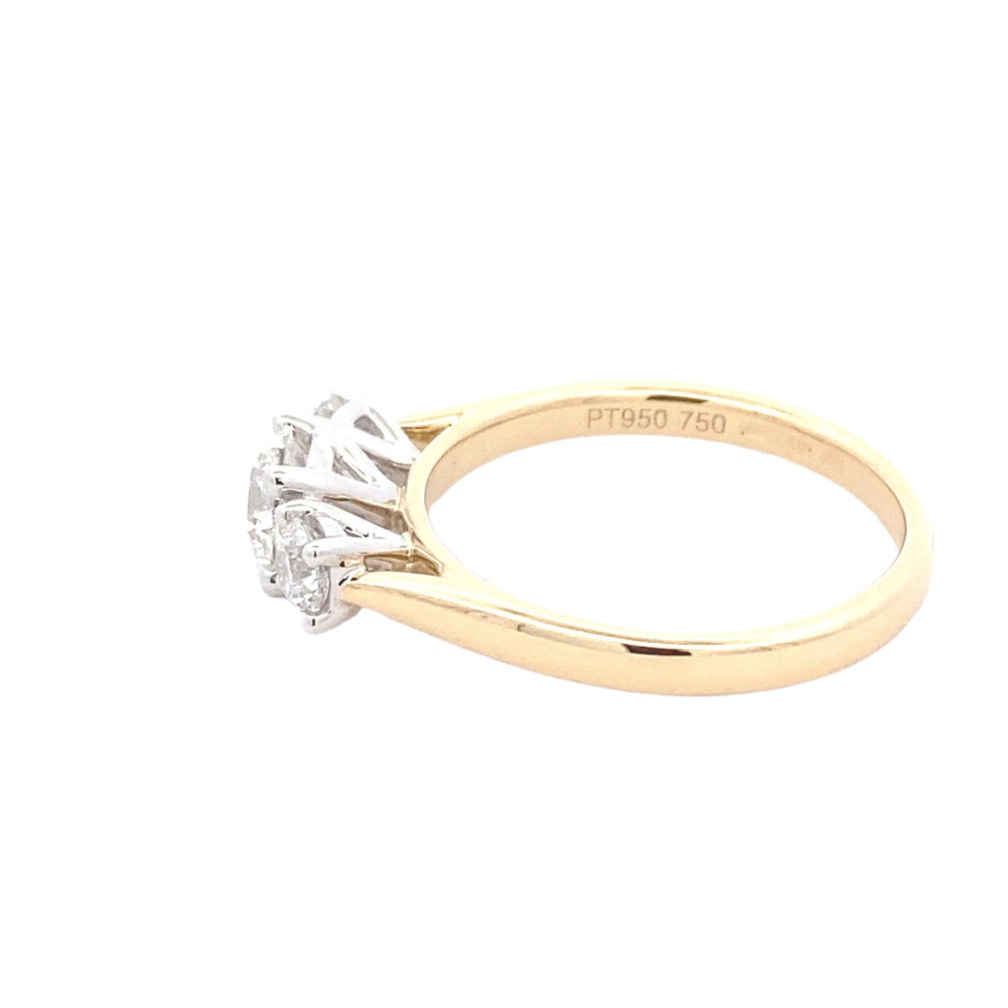 Round Brilliant Cut Diamond 3 Stone Ring - 1.10cts Gardiner Brothers