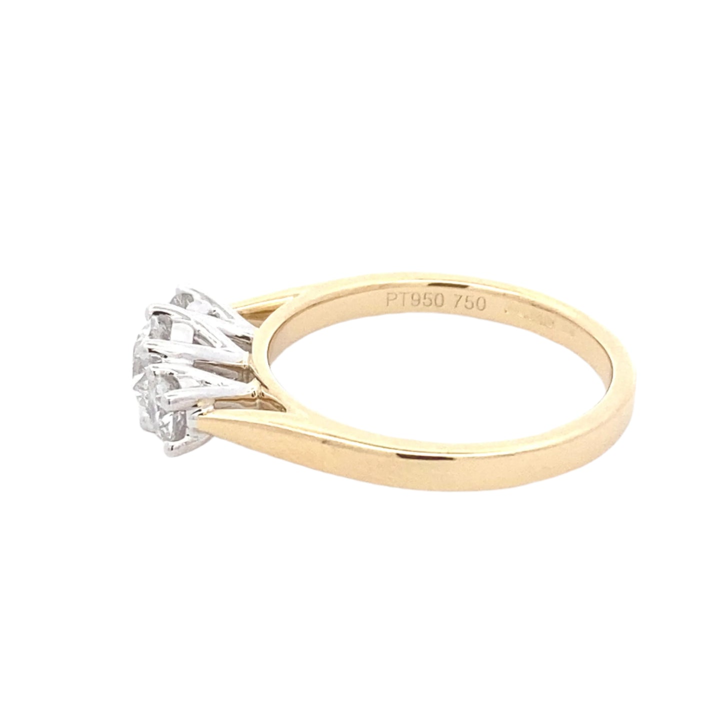 Round brilliant cut diamond 3 stone ring - 0.80cts Gardiner Brothers