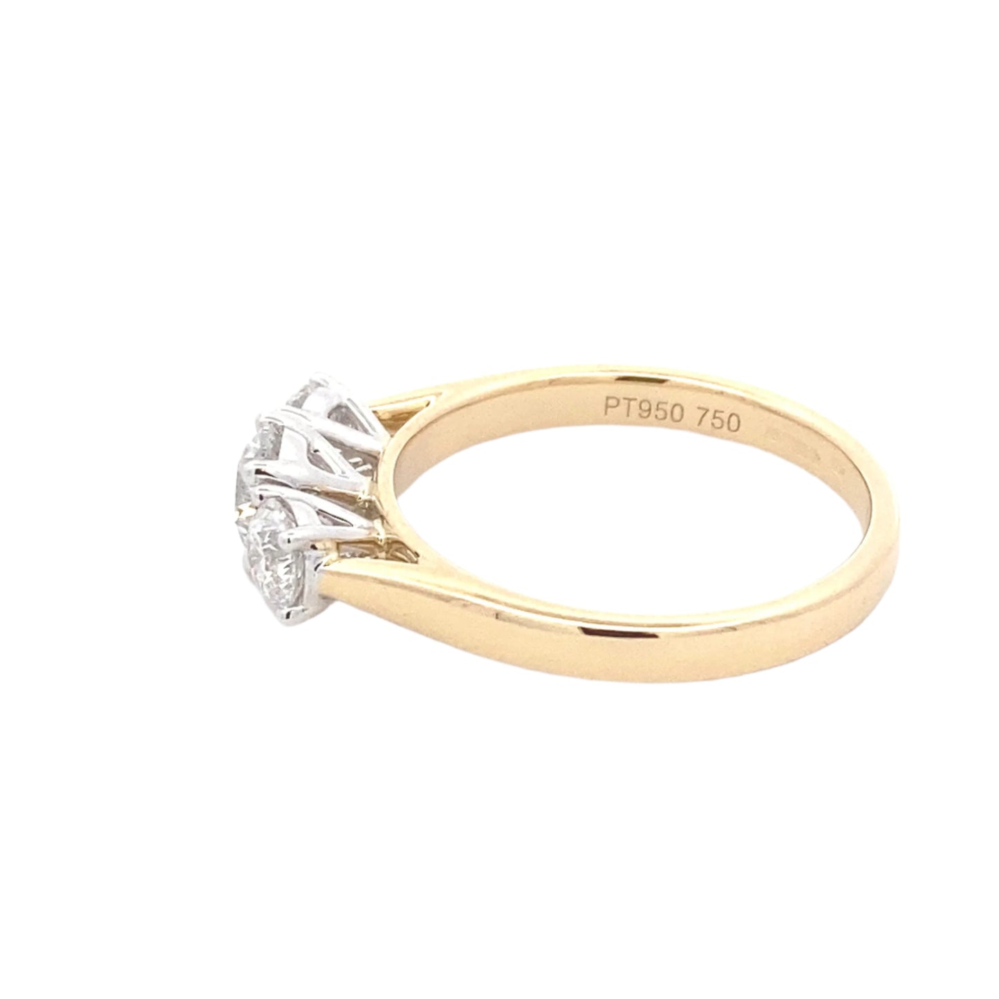 Round Brilliant cut diamond 3 stone ring - 1.03cts Gardiner Brothers