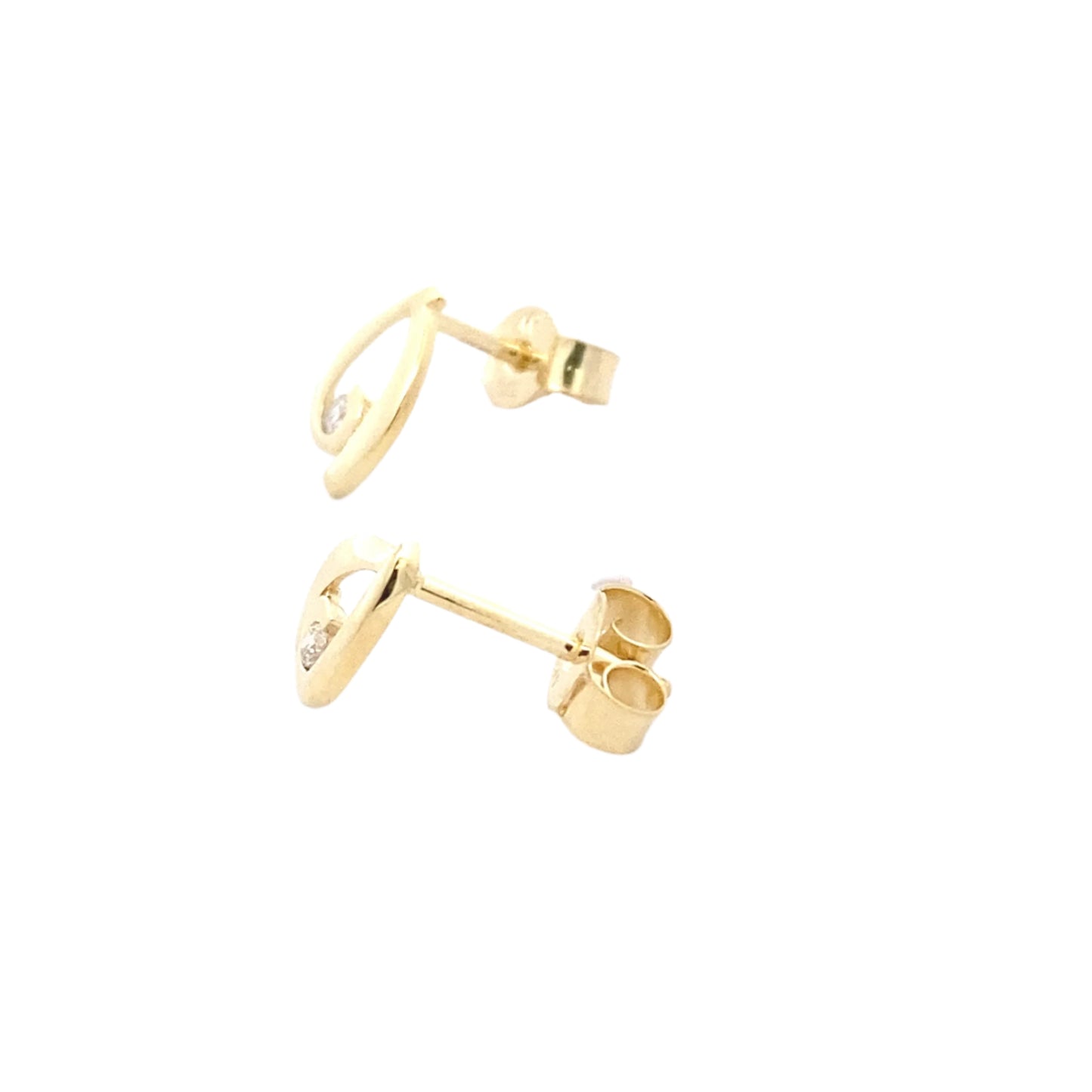 Yellow Gold Diamond Set Teardrop Earrings Gardiner Brothers