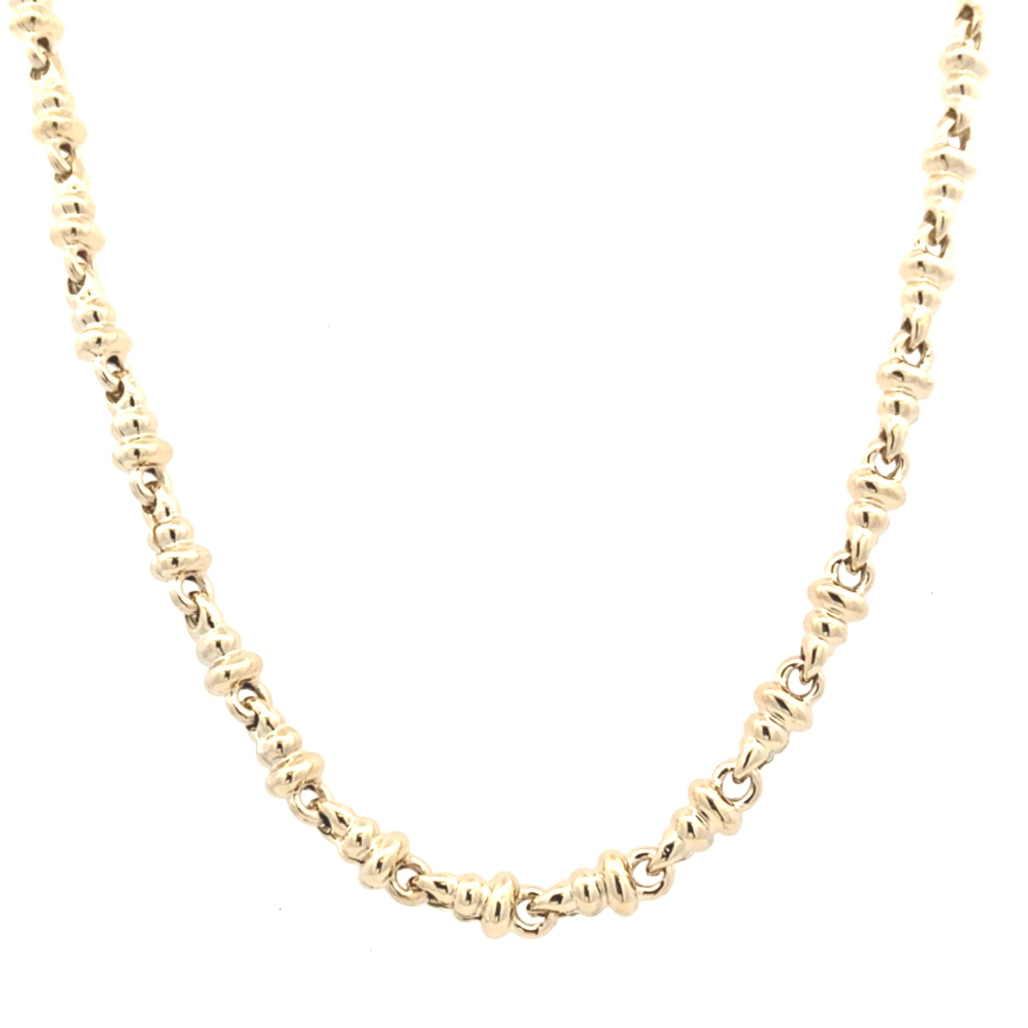 Yellow Gold 'Spinning Top' Link Necklet Gardiner Brothers