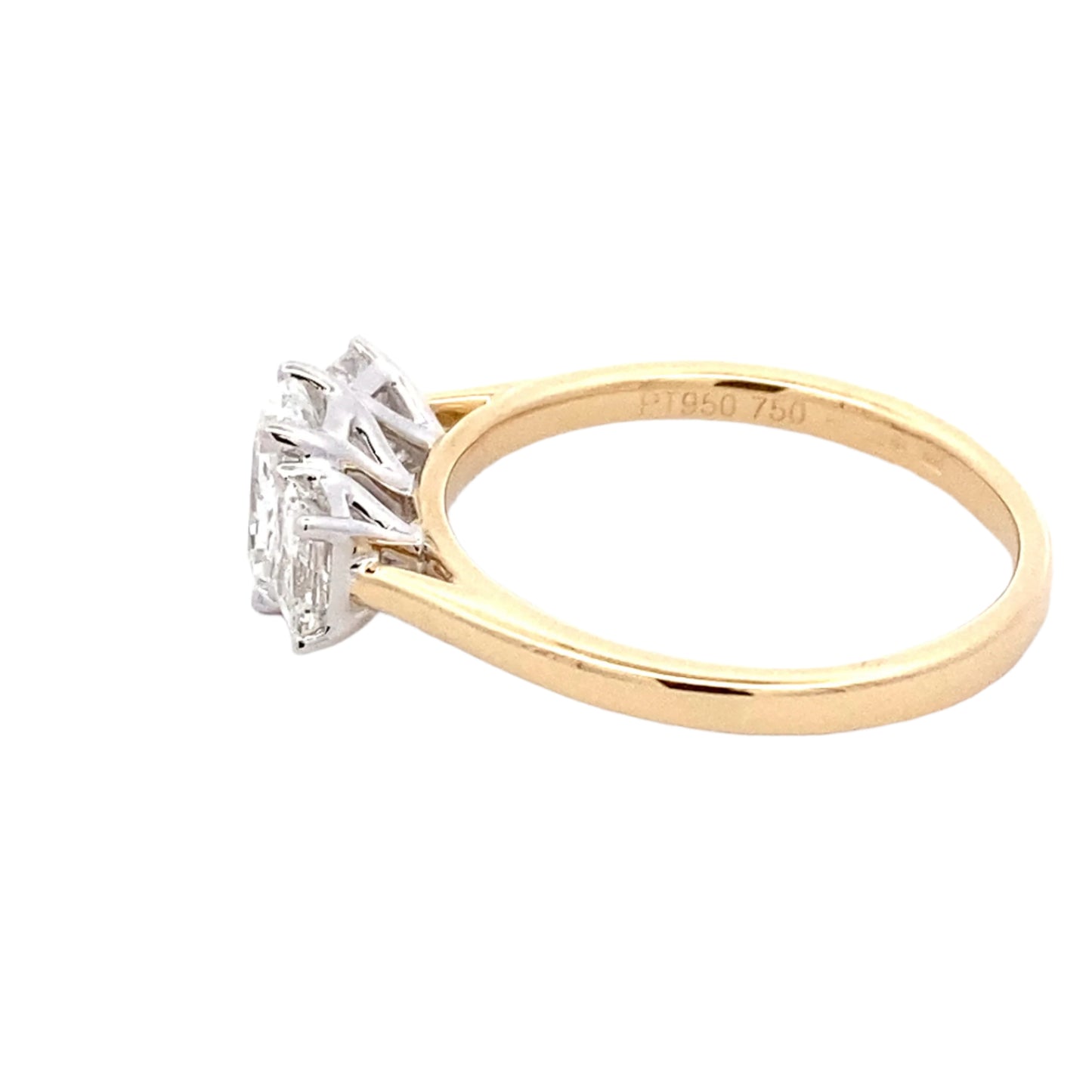 Radiant Cut Diamond 3 Stone Ring - 1.32cts Gardiner Brothers