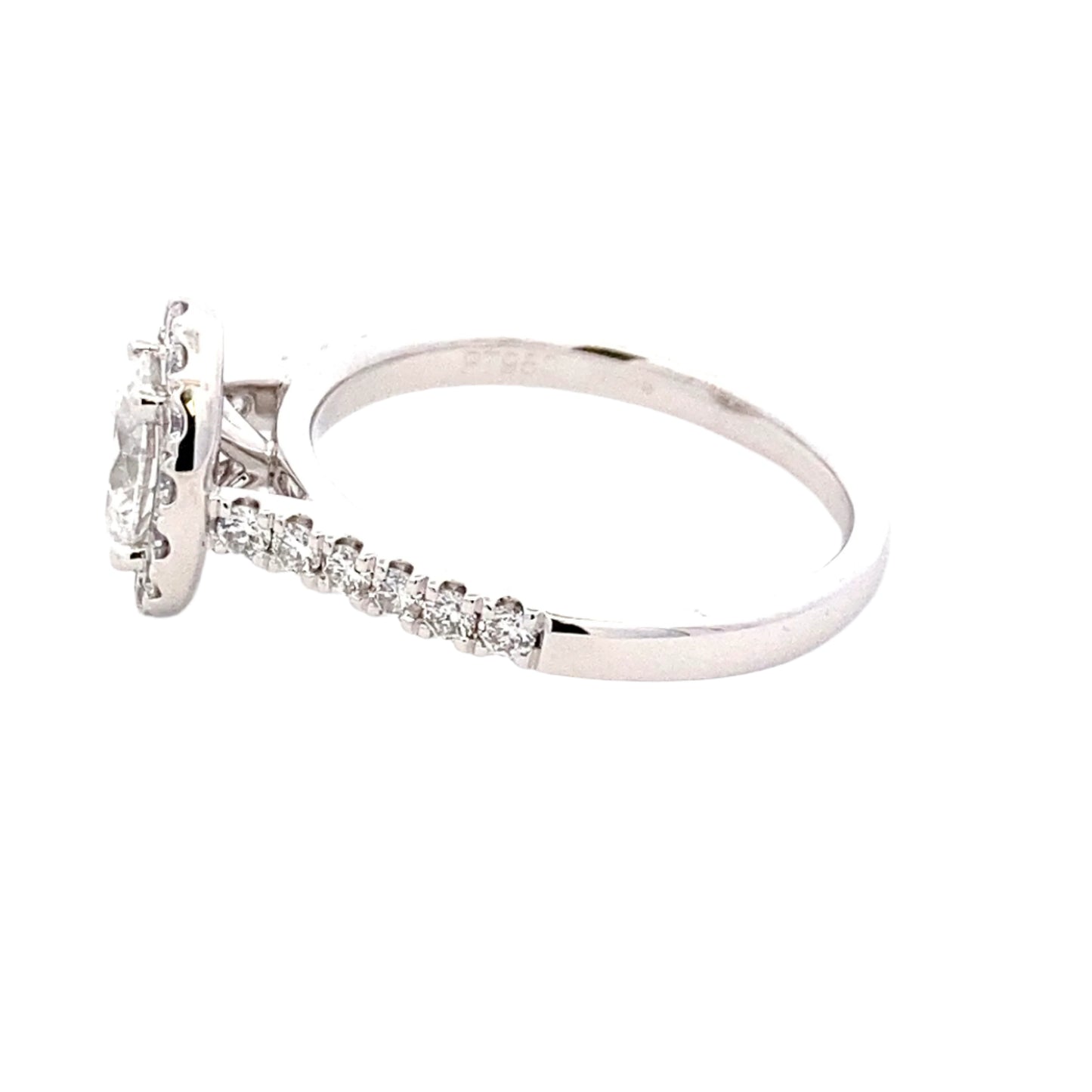 Oval Shaped Diamond Halo Cluster Ring Ring - 1.10cts Gardiner Brothers