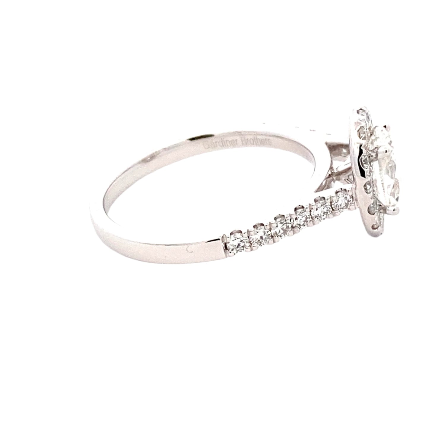 Oval Shaped Diamond Halo Cluster Style Ring - 1.44cts Gardiner Brothers