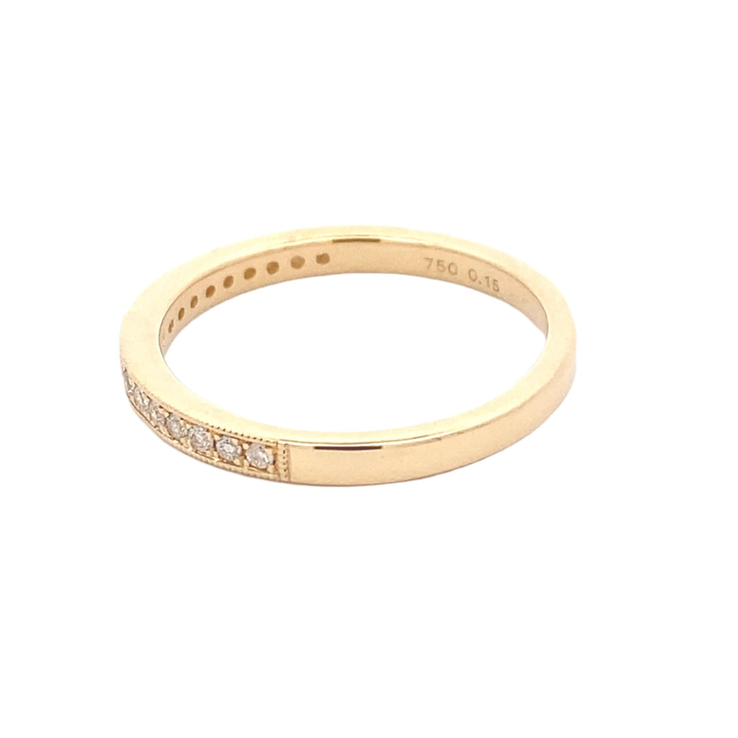 Milgrain Edge Diamond Set Wedding Band Gardiner Brothers