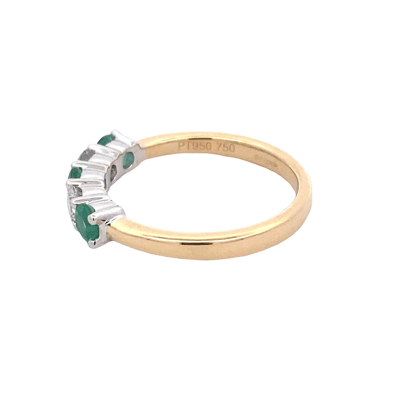 Emerald and Diamond 5 Stone Ring Gardiner Brothers