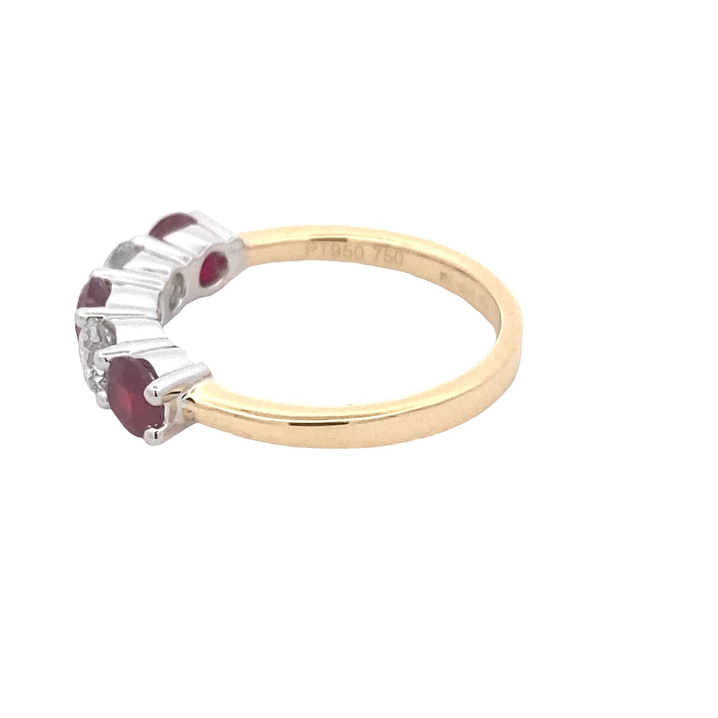 Ruby and Diamond 5 Stone Ring Gardiner Brothers