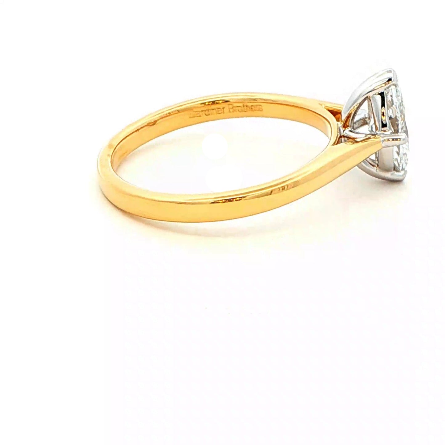 Marquise shaped diamond solitaire ring - 0.70cts Gardiner Brothers