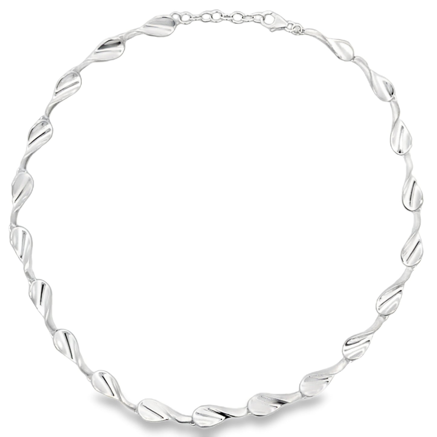 Silver Narrow Blade Link Necklet Gardiner Brothers
