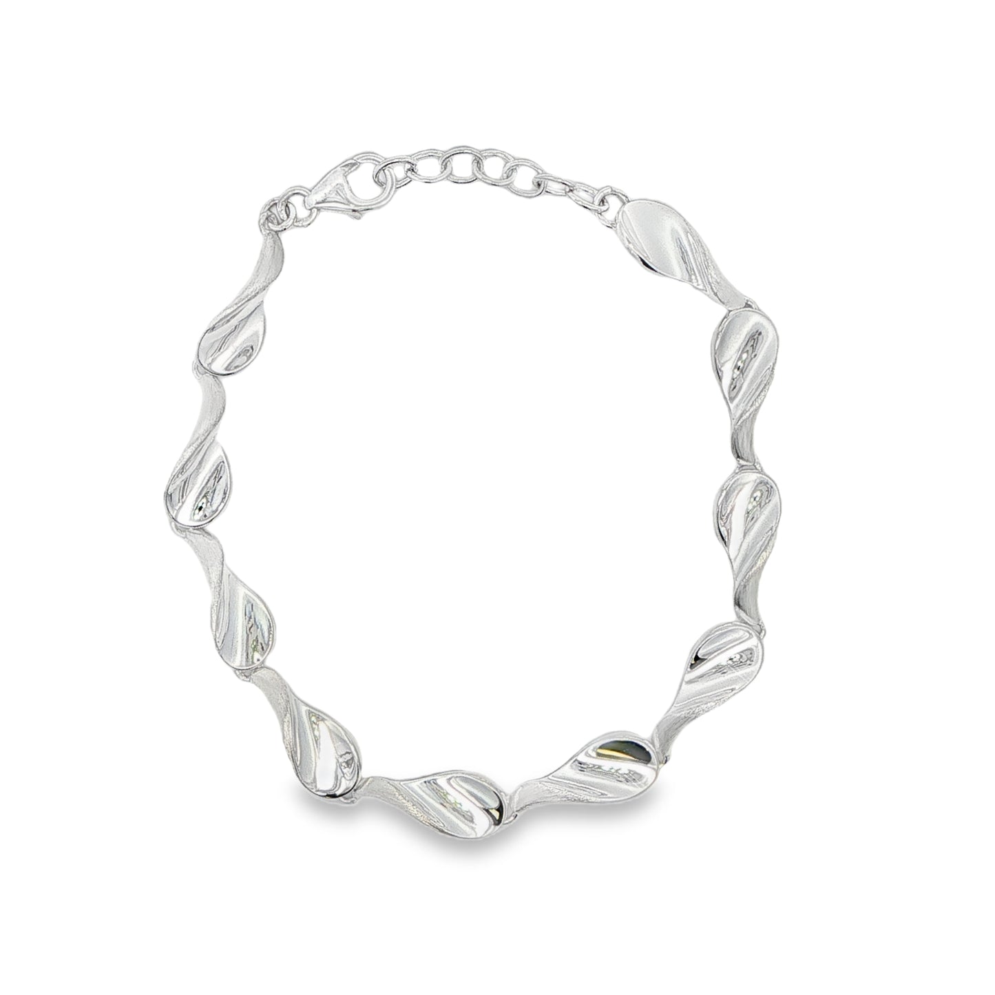 Silver Narrow Blade Link Bracelet Gardiner Brothers