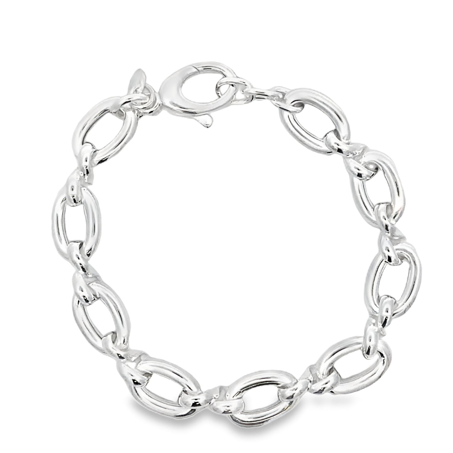 Silver Oval and 'Figure of 8' Link Bracelet Gardiner Brothers