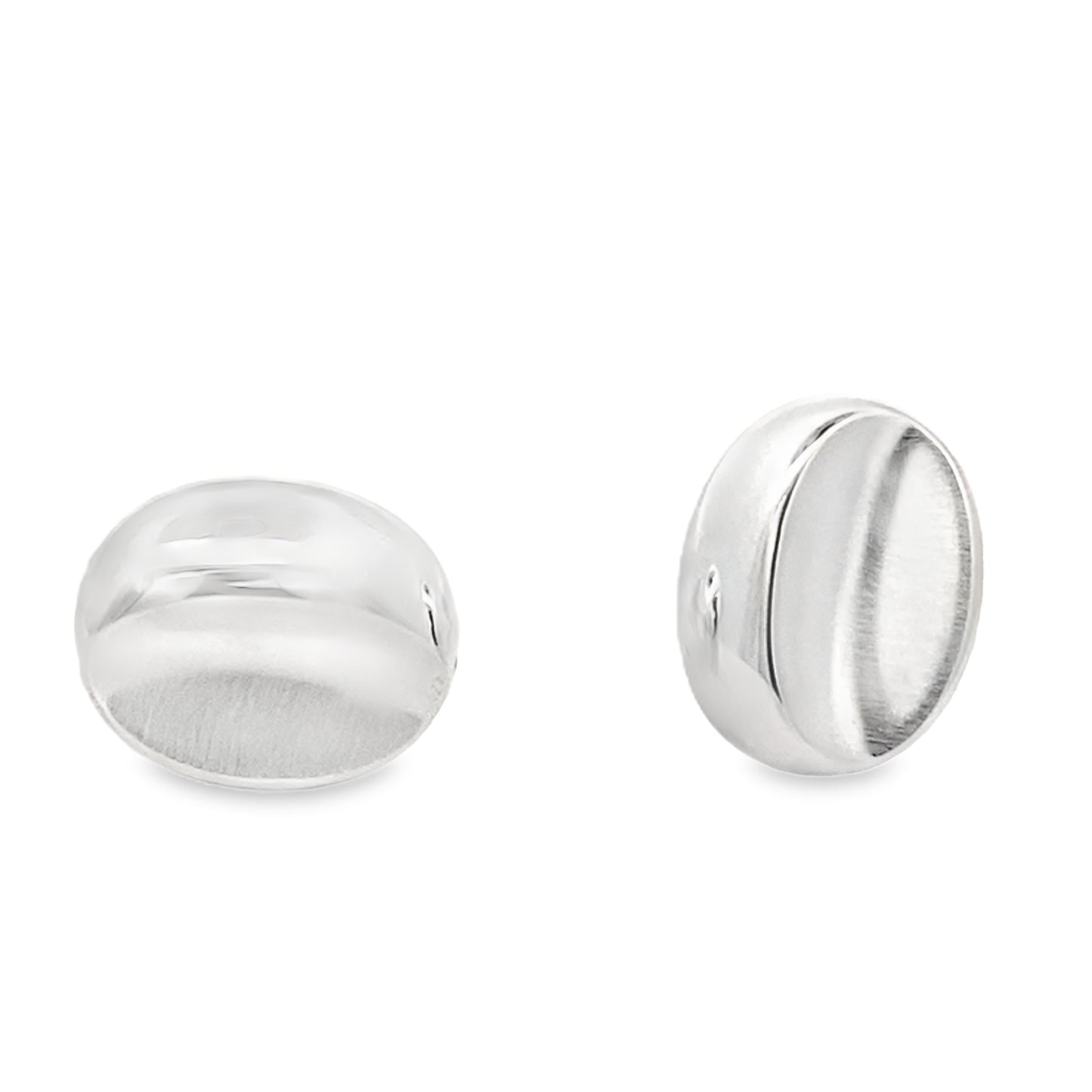 Silver Oval Shaped Earrings Gardiner Brothers