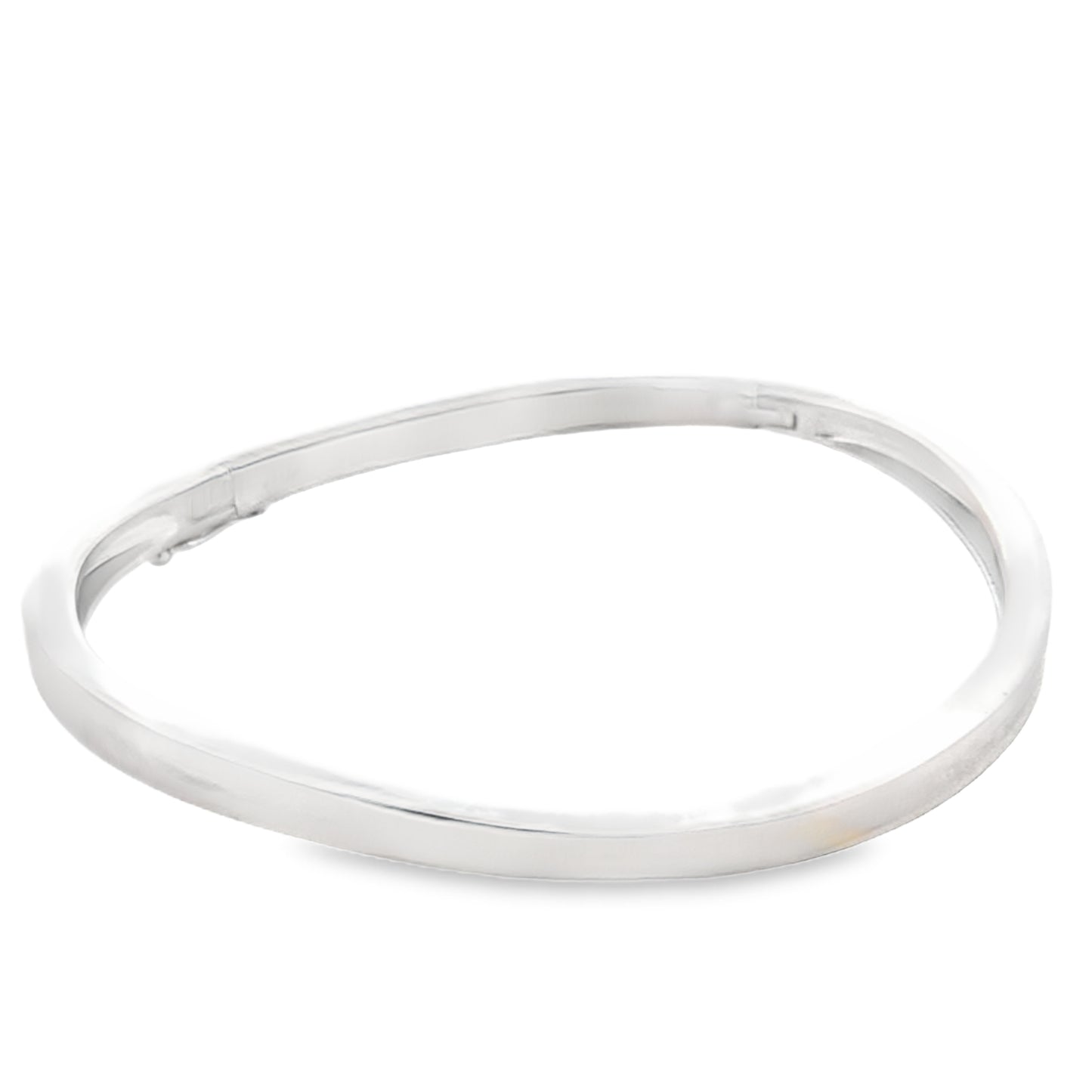 Silver 3mm Wavy Flat Profile Bangle Gardiner Brothers