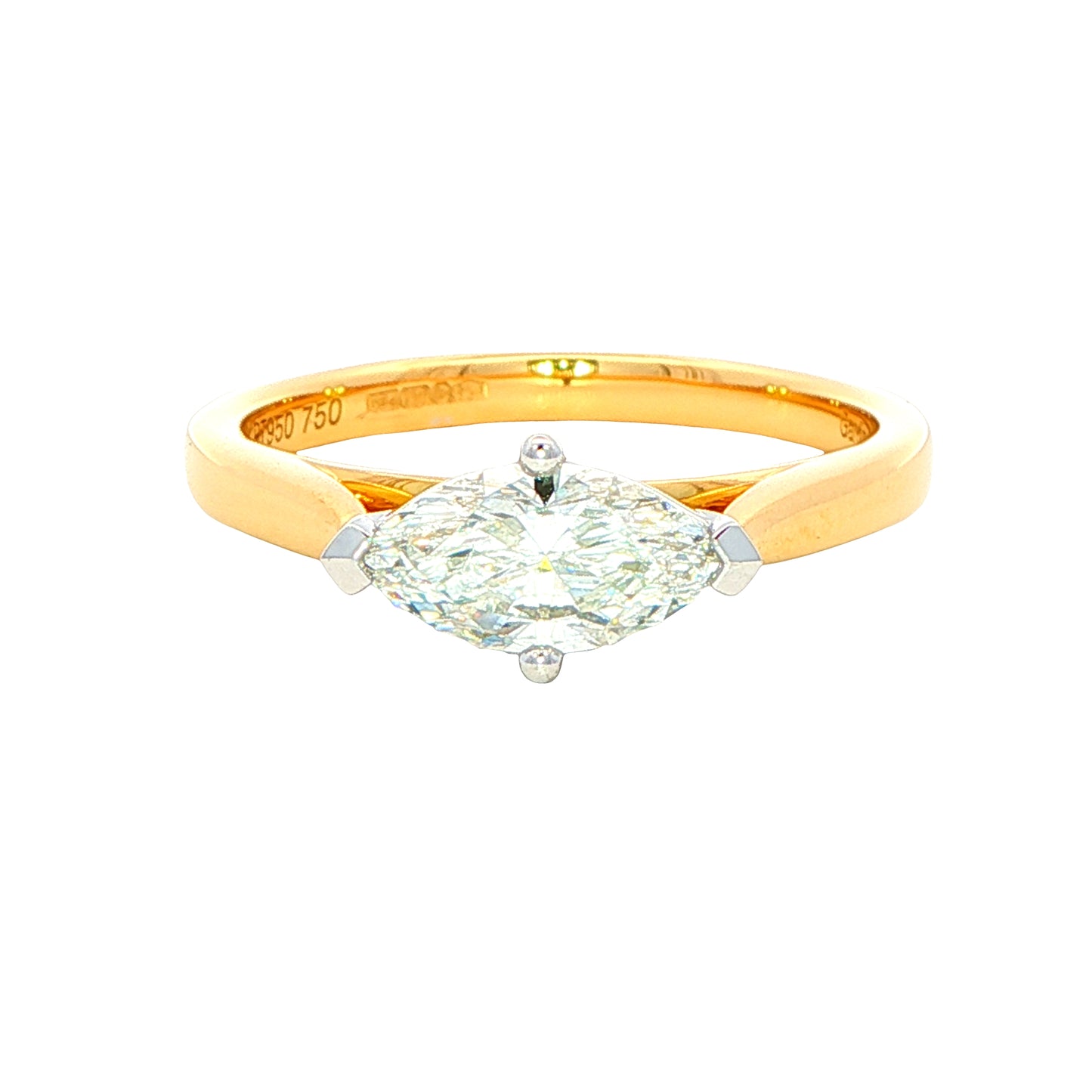 Marquise Shaped Diamond Solitaire Ring Gardiner Brothers