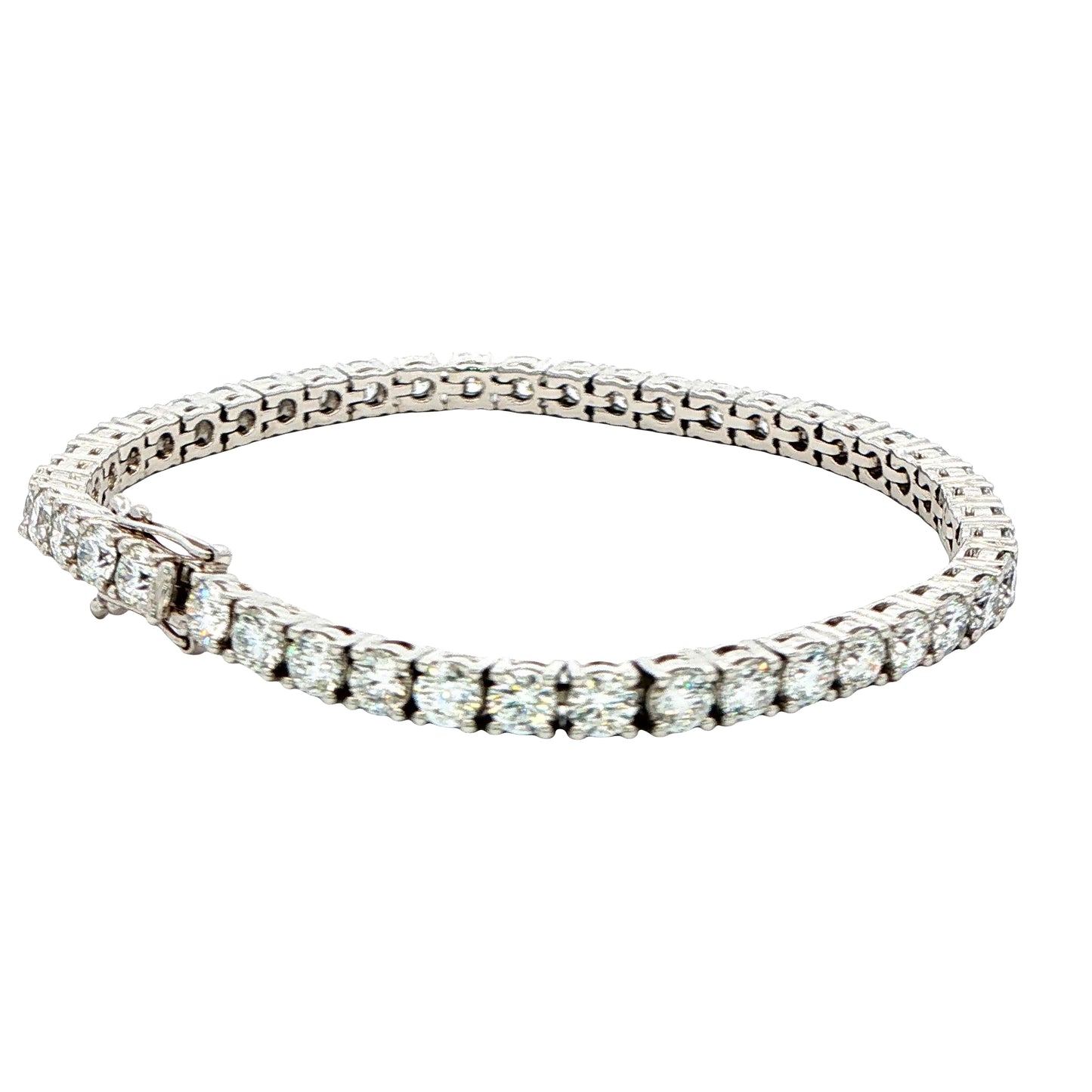 Lab Grown round brilliant cut diamond tennis bracelet - 8.77cts Gardiner Brothers