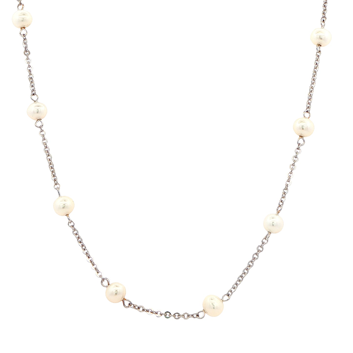 White Gold Pearl Necklet Gardiner Brothers