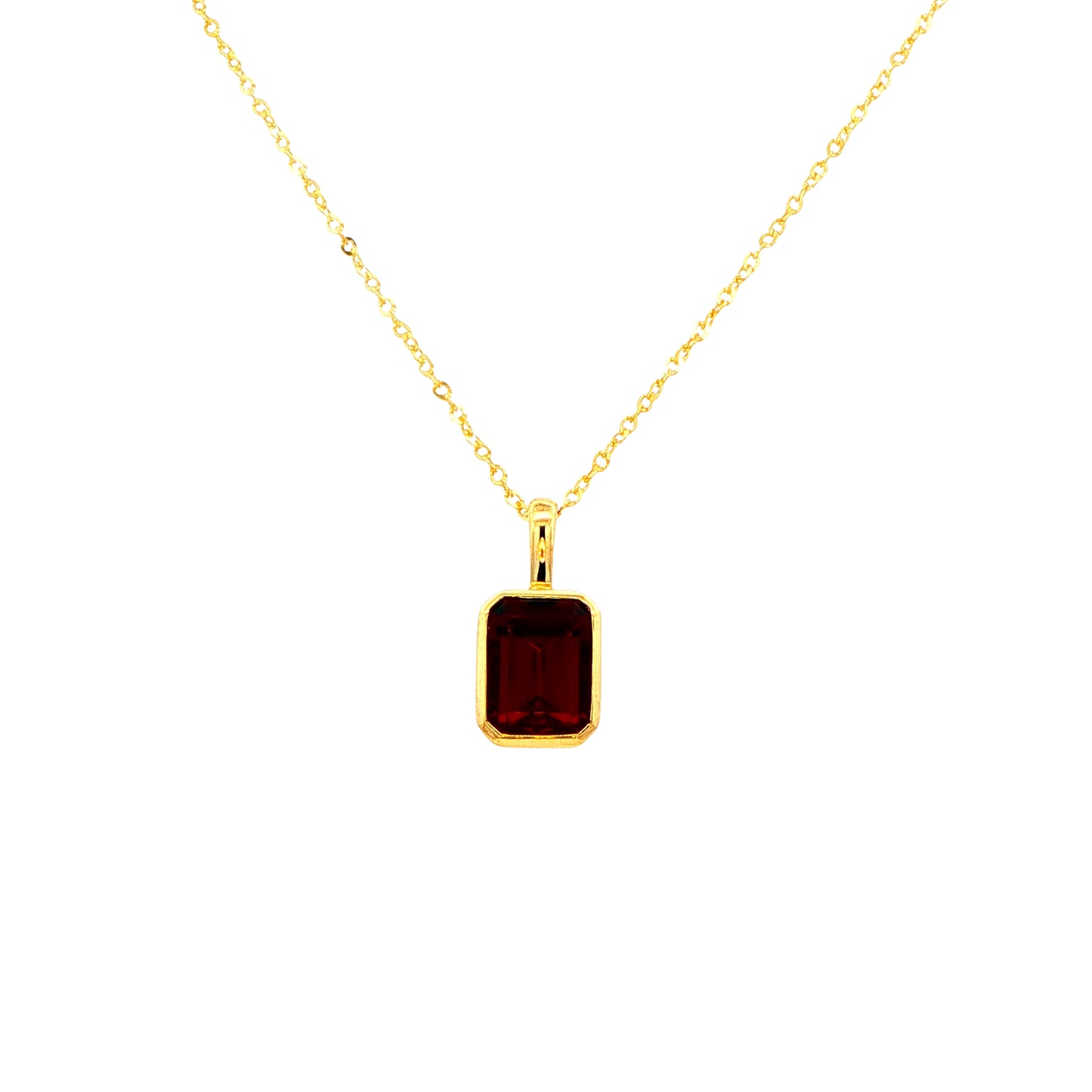 Octagonal Shaped Garnet Pendant Gardiner Brothers