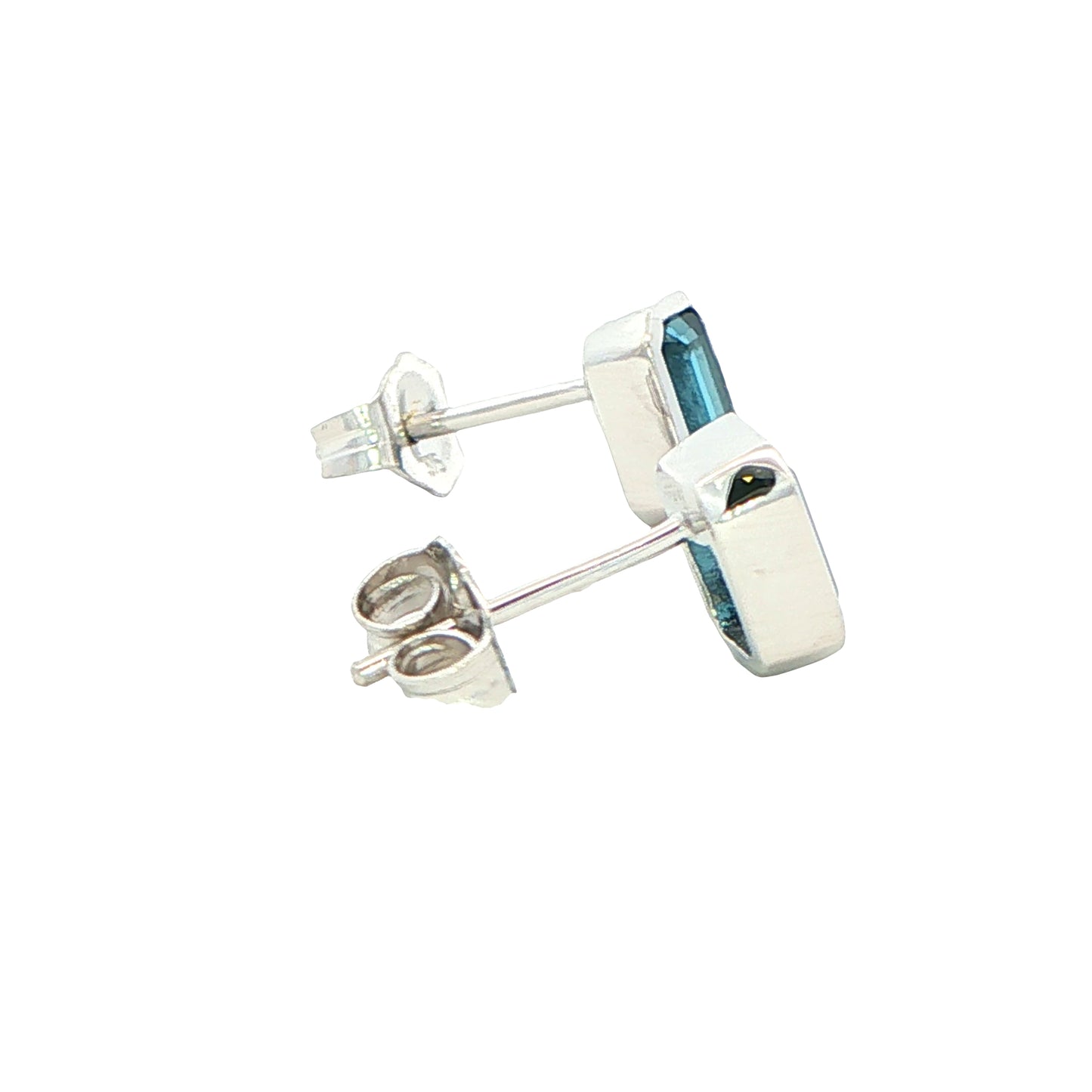 Octagonal Shaped London Blue Topaz Earrings Gardiner Brothers