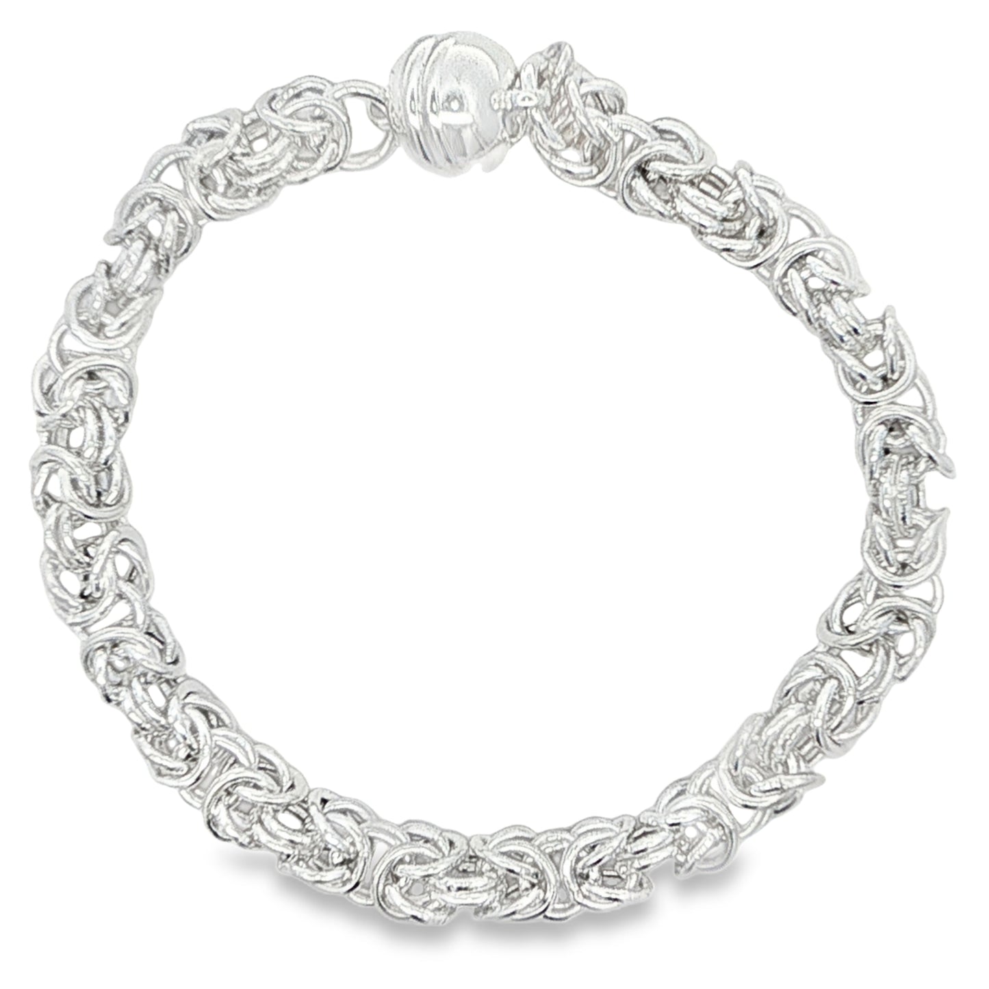 Silver Byzantine Style Magnetic Clasp Bracelet Gardiner Brothers