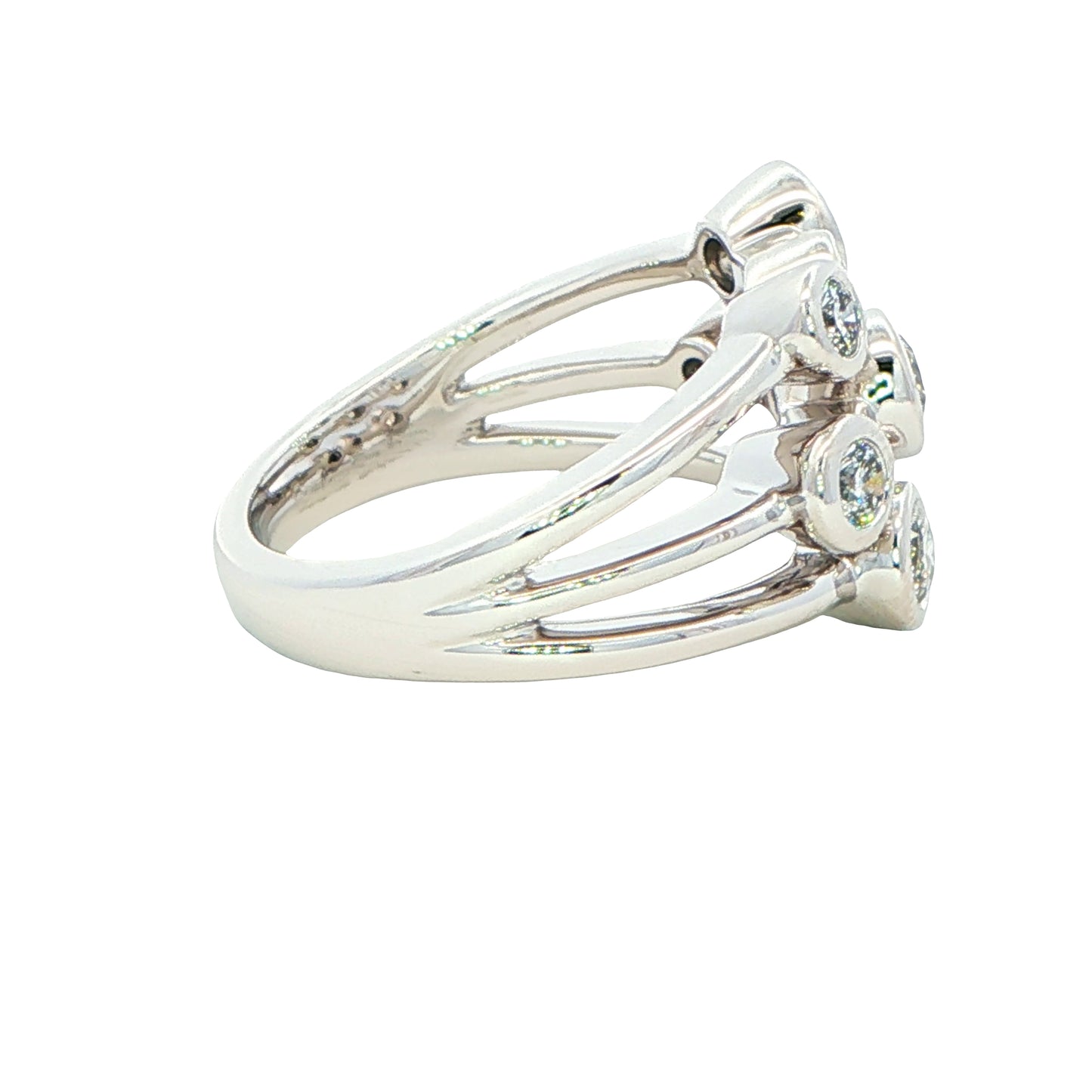 Round Brilliant Cut Diamond Bubble Style Ring ~0.87cts Gardiner Brothers