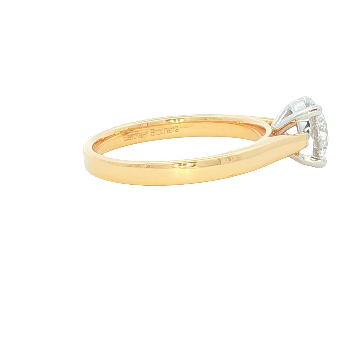 Round brilliant cut diamond solitaire ring - 1.20cs