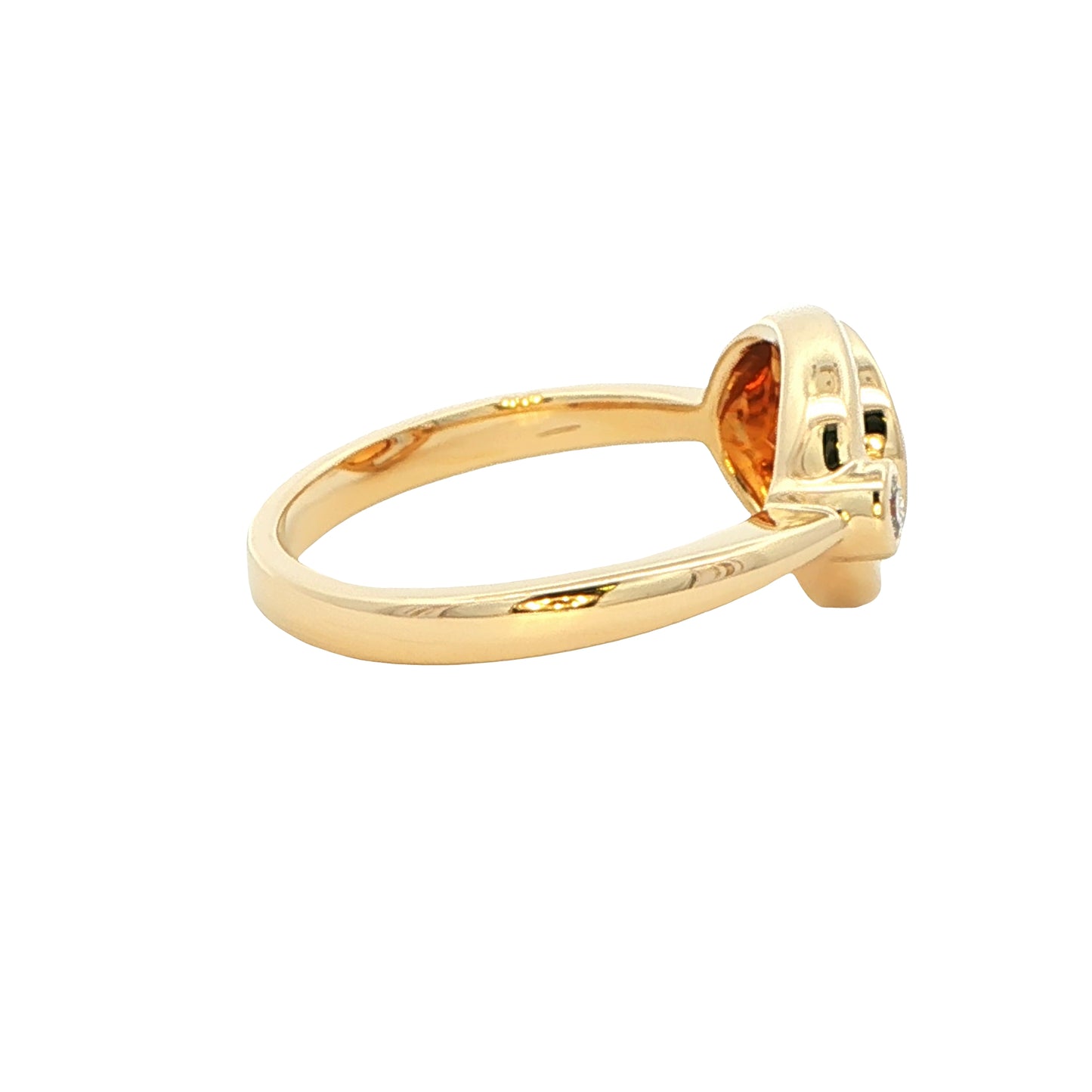Oval shaped Citrine and round brilliant cut diamond dress ring Gardiner Brothers