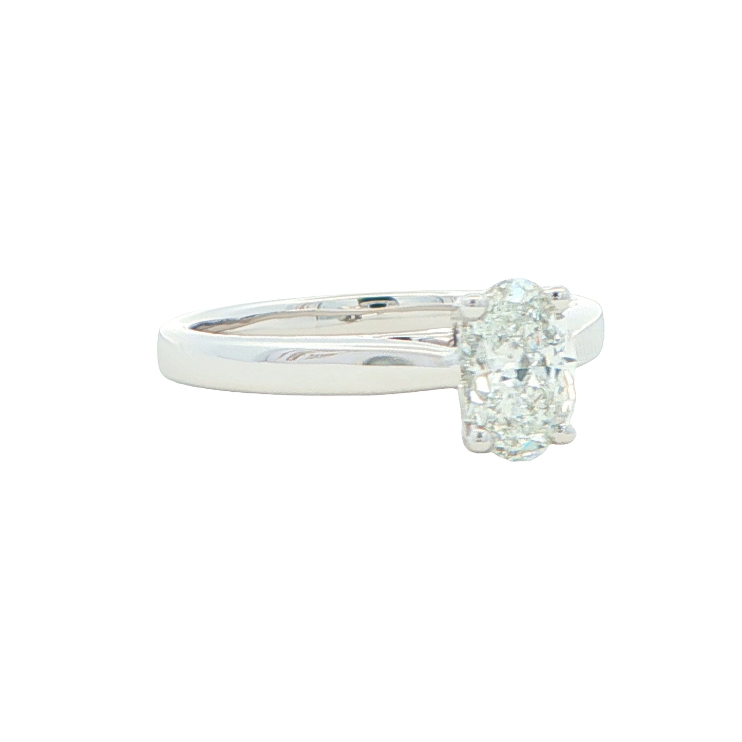 Platinum oval diamond solitaire ring - 0.81cts Gardiner Brothers