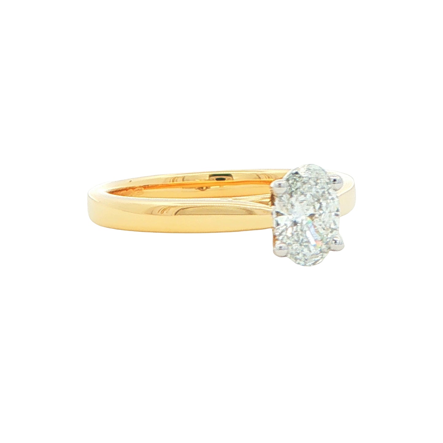 Yellow Gold Oval Shaped Diamond Solitaire Ring - 0.60cts Gardiner Brothers