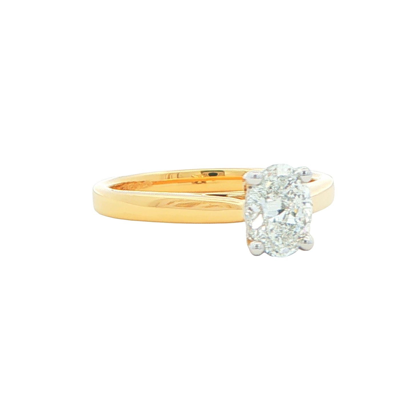 Yellow Gold Oval Shaped Diamond Solitaire Ring - 0.80cts Gardiner Brothers