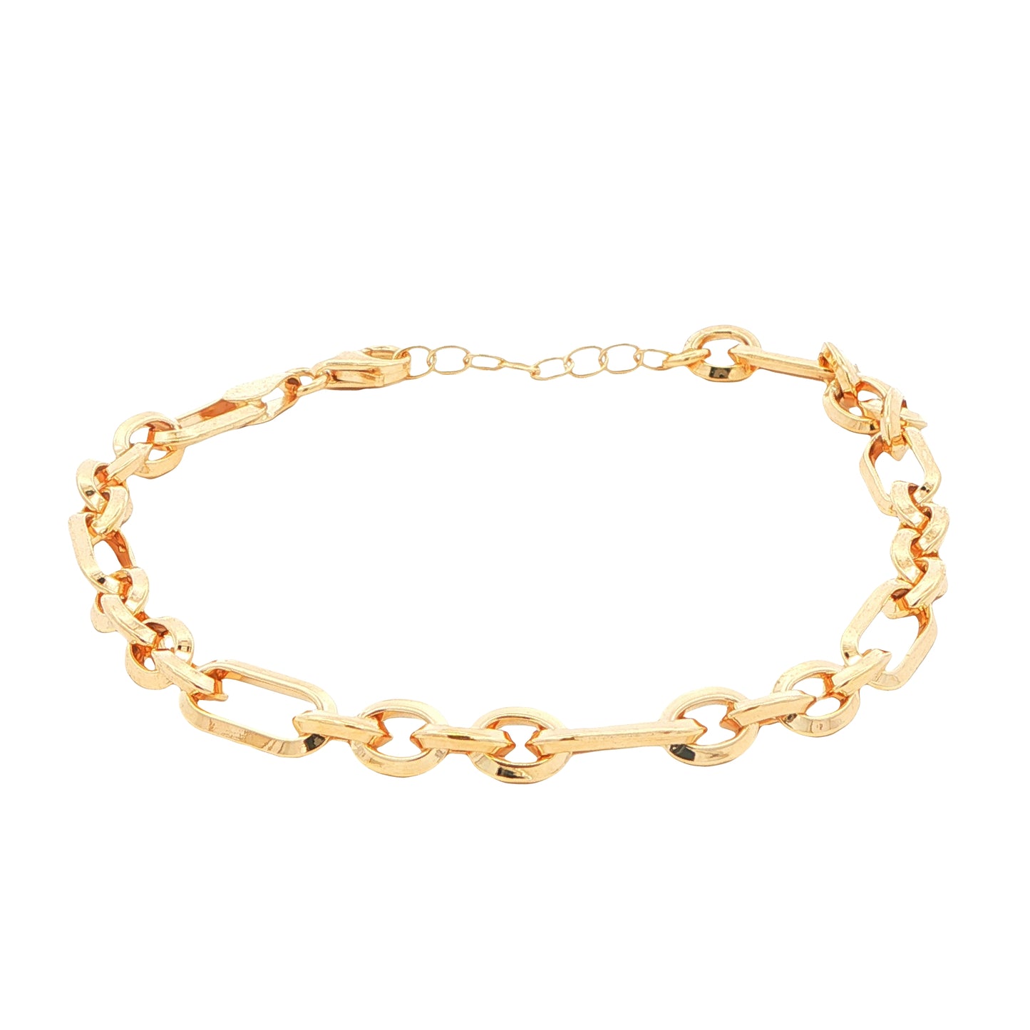 Yellow Gold Rectangular Shaped Link Bracelet Gardiner Brothers