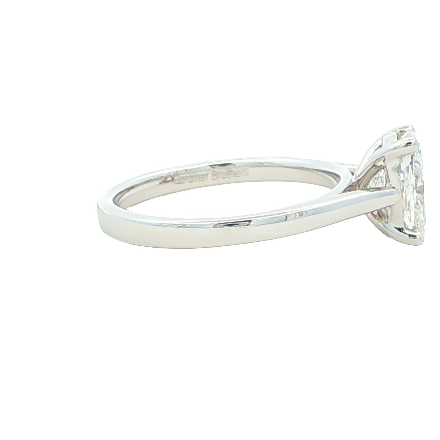 Platinum Elongated Cushion Shaped Diamond Solitaire Ring - 1.50cts Gardiner Brothers