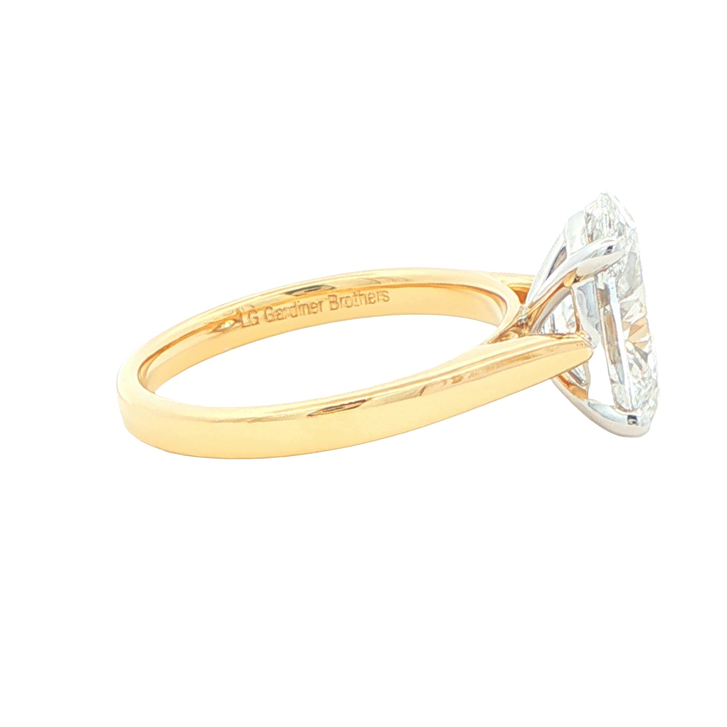 Lab Grown Oval Shaped Diamond Solitaire Ring - 3.02cts Gardiner Brothers