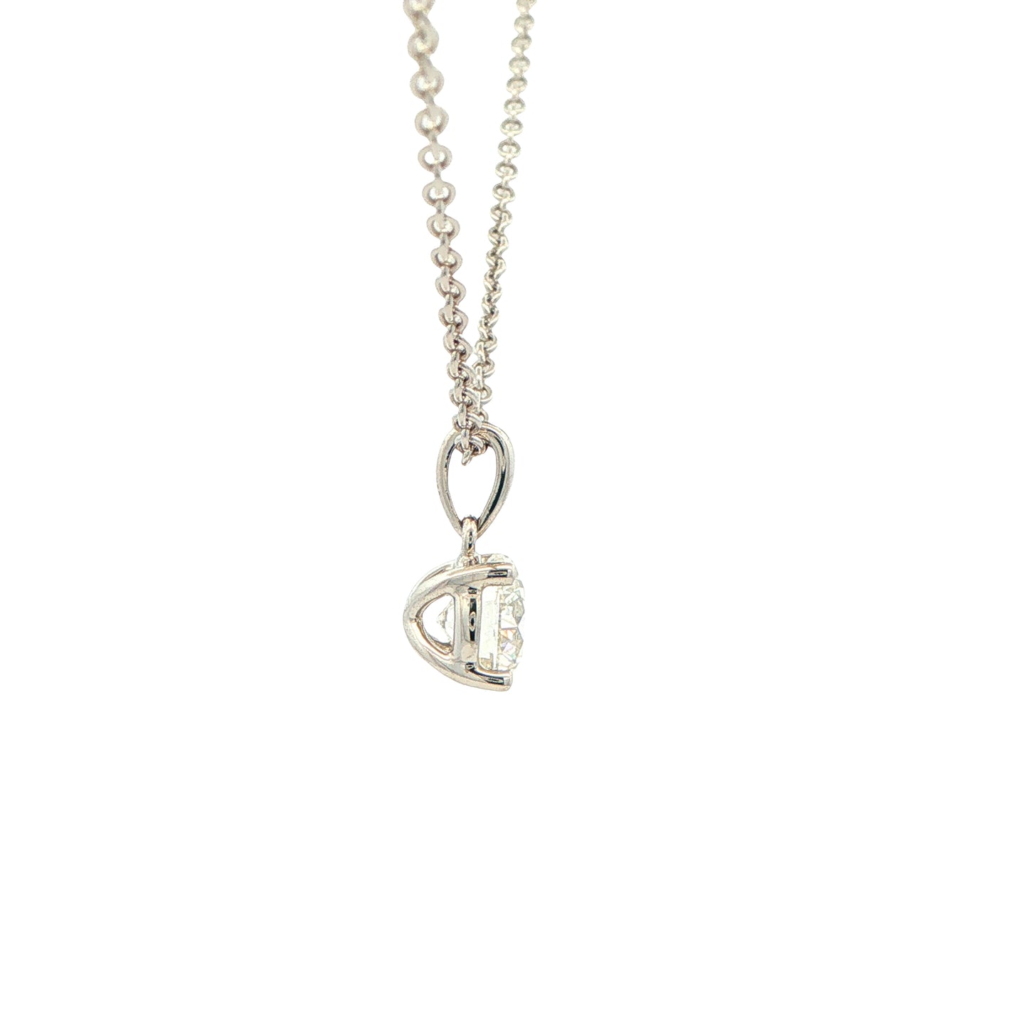 Round Brilliant cut Diamond Solitaire Pendant - 0.90cts Gardiner Brothers