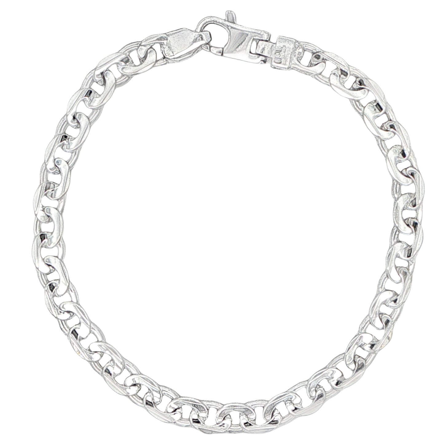 Silver Polished Curb Link Bracelet Gardiner Brothers