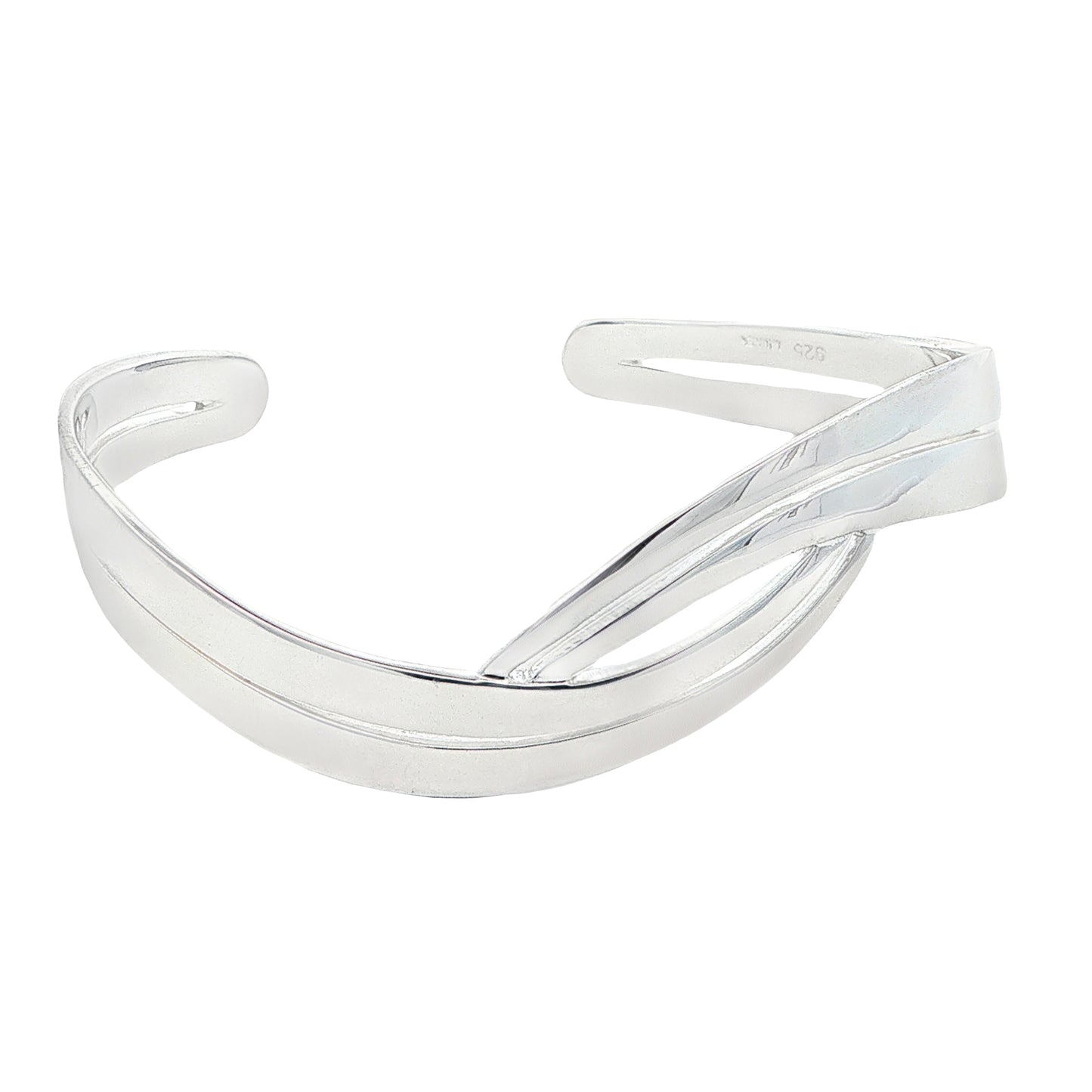 Silver Wavy Shape Cuff Bangle Gardiner Brothers