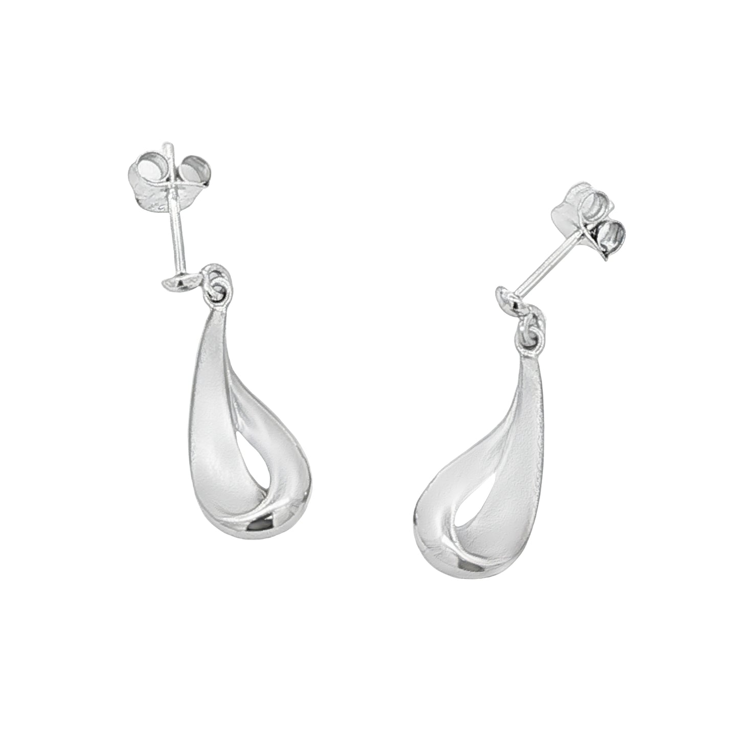 Silver Long TearDrop Shape Earrings Gardiner Brothers