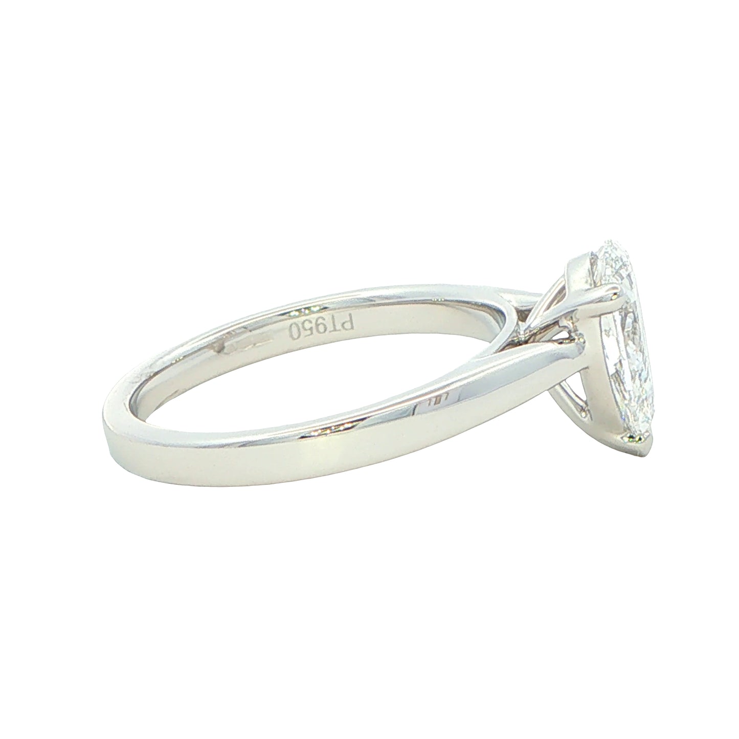 Platinum Pear Shaped Diamond Solitaire Ring - 1.20cts