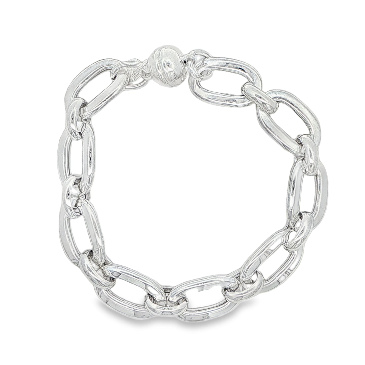 Silver Oval Link Bracelet Gardiner Brothers