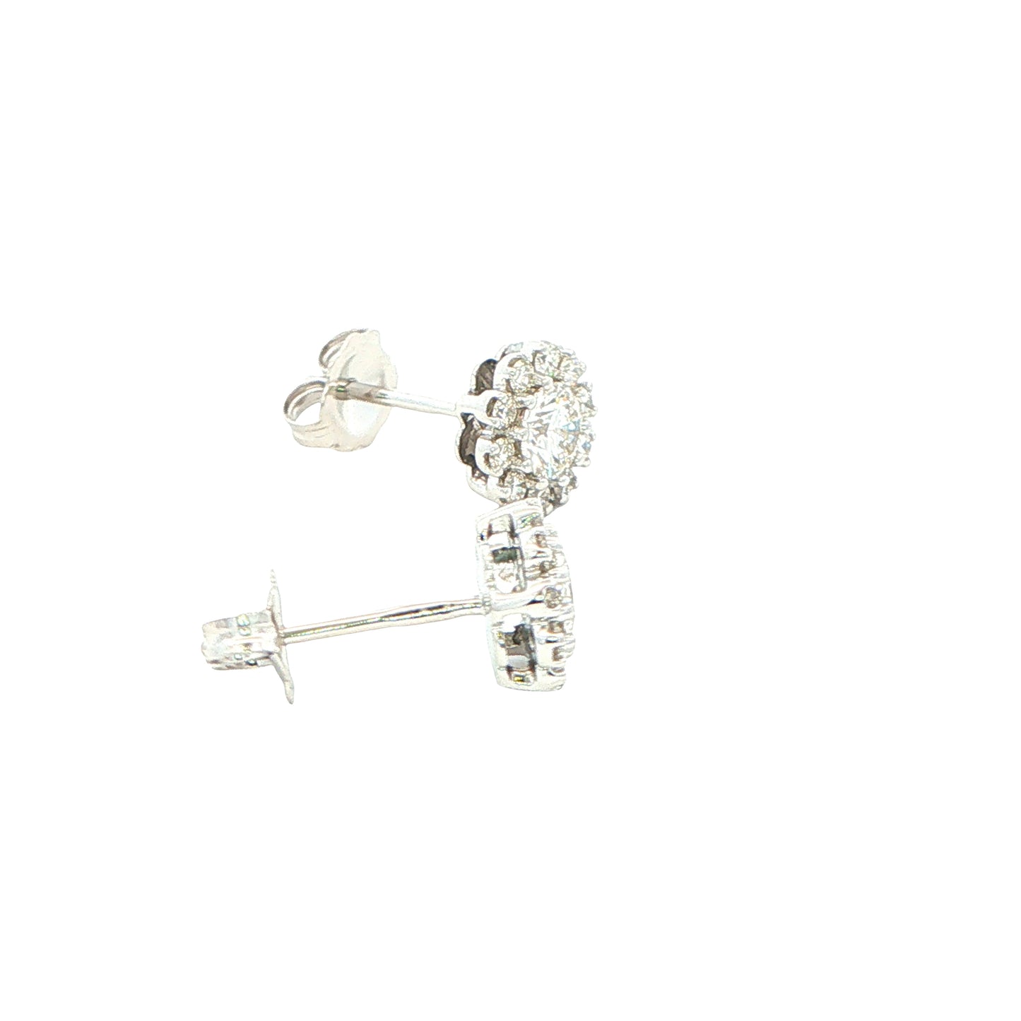 Round Brilliant Cut Diamond Cluster Style Earrings Gardiner Brothers