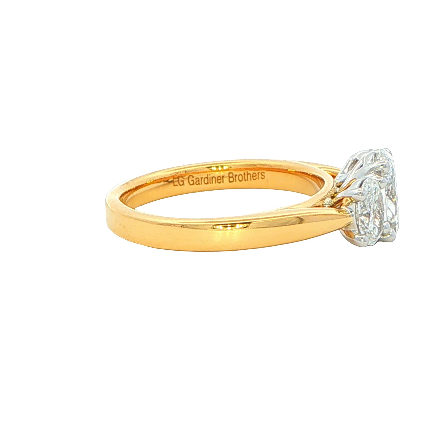 Lab Grown Oval Diamond 3 Stone Ring - 1.05cts Gardiner Brothers