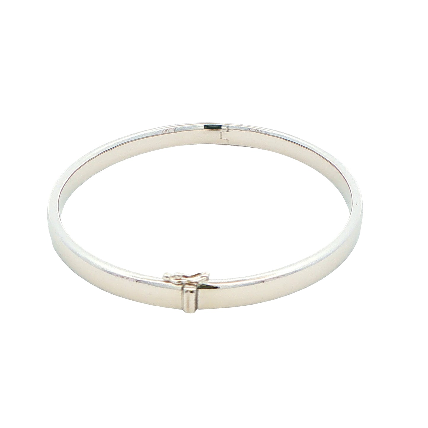Silver 6mm Solid Bangle with a Court profile