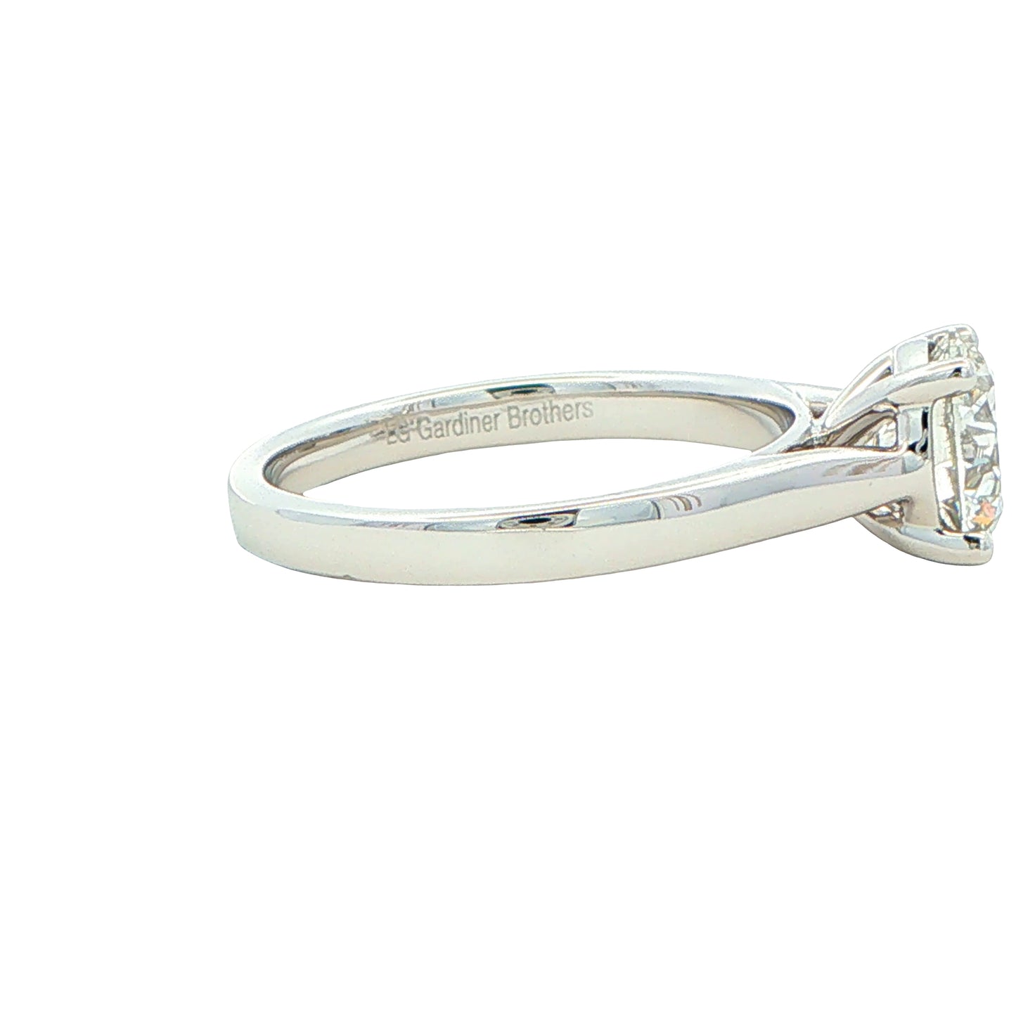 Lab Grown Round Brilliant Cut Diamond Solitaire Ring - 1.50cts