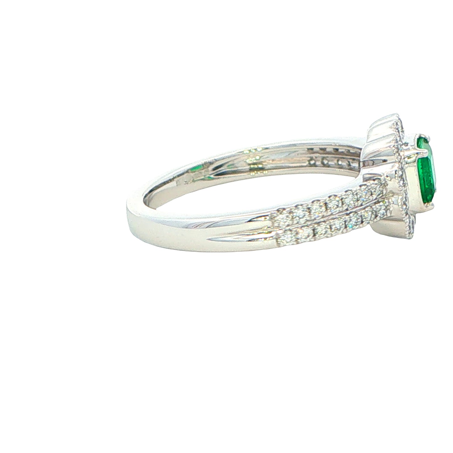 Emerald and Diamond Vintage Style Ring