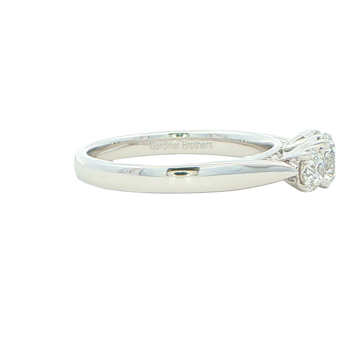 Platinum Round Brilliant Cut Diamond 3 Stone Ring - 1.00cts Gardiner Brothers