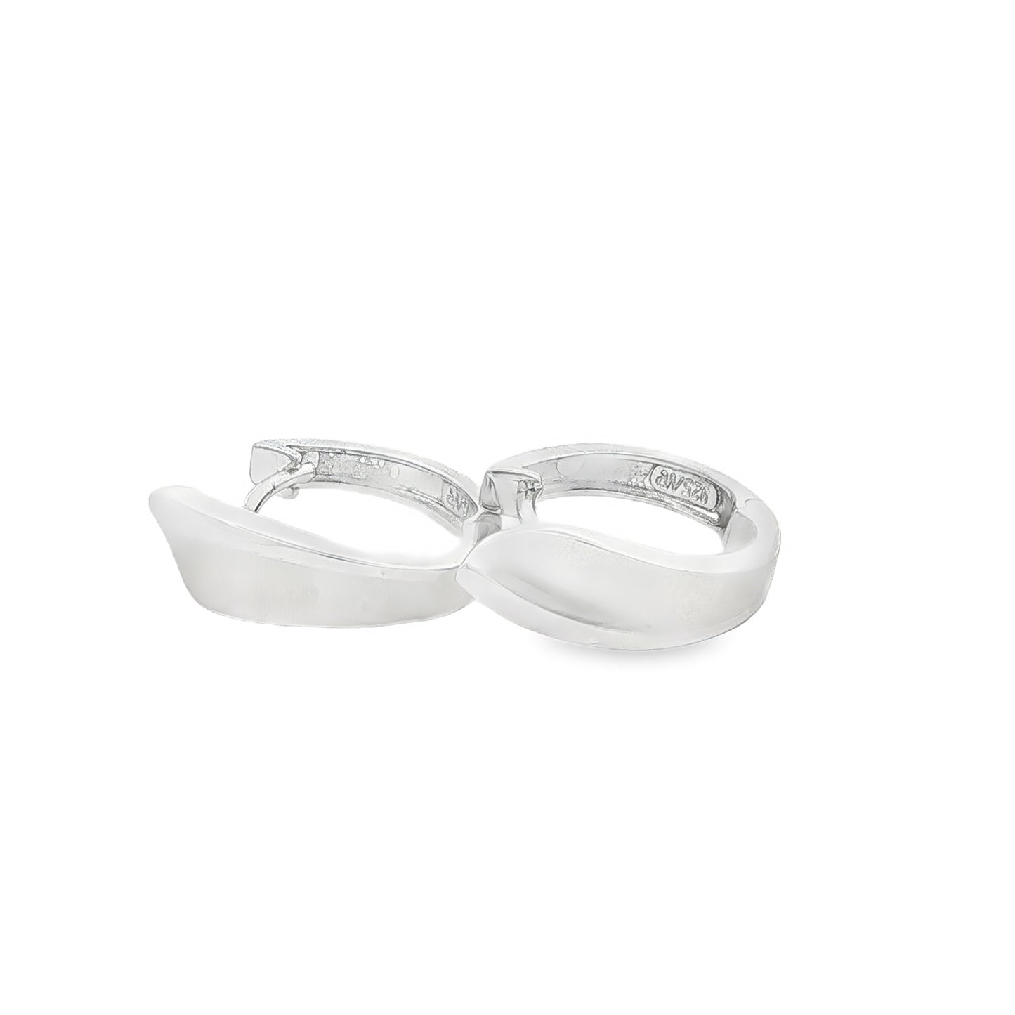 Silver Boa Style Huggie Hoop Earrings