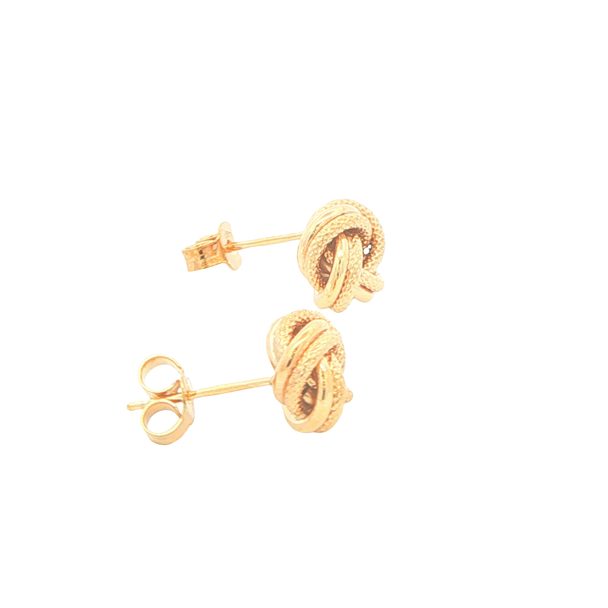 Yellow Gold Rope Patterned Knot Earrings Gardiner Brothers