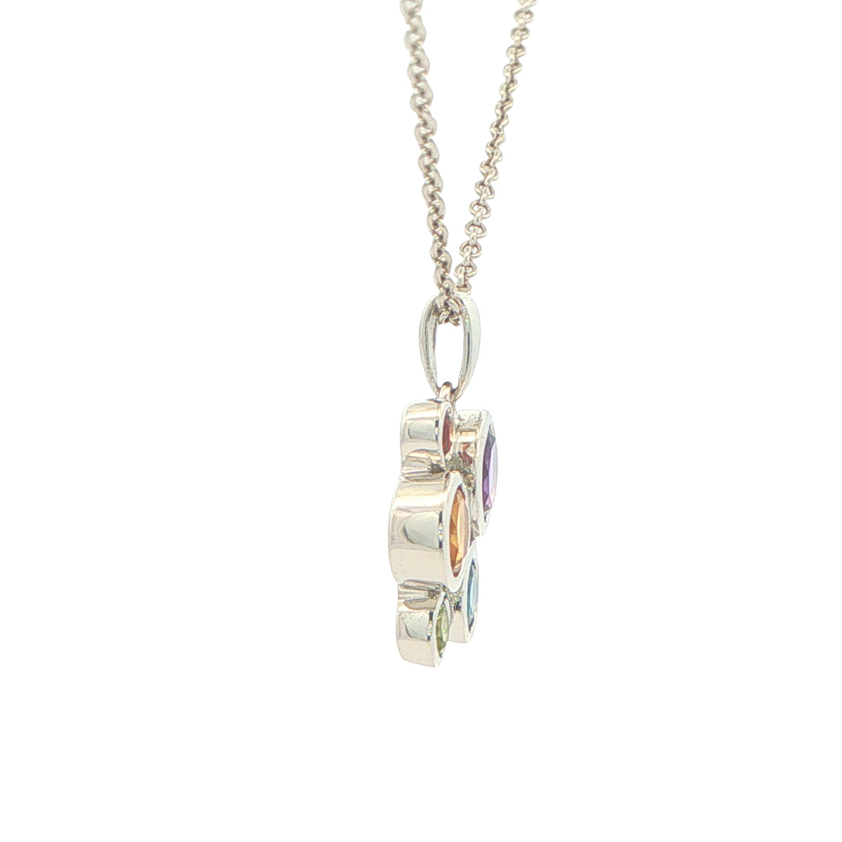 Multi Gemstone Bubble Style Pendant