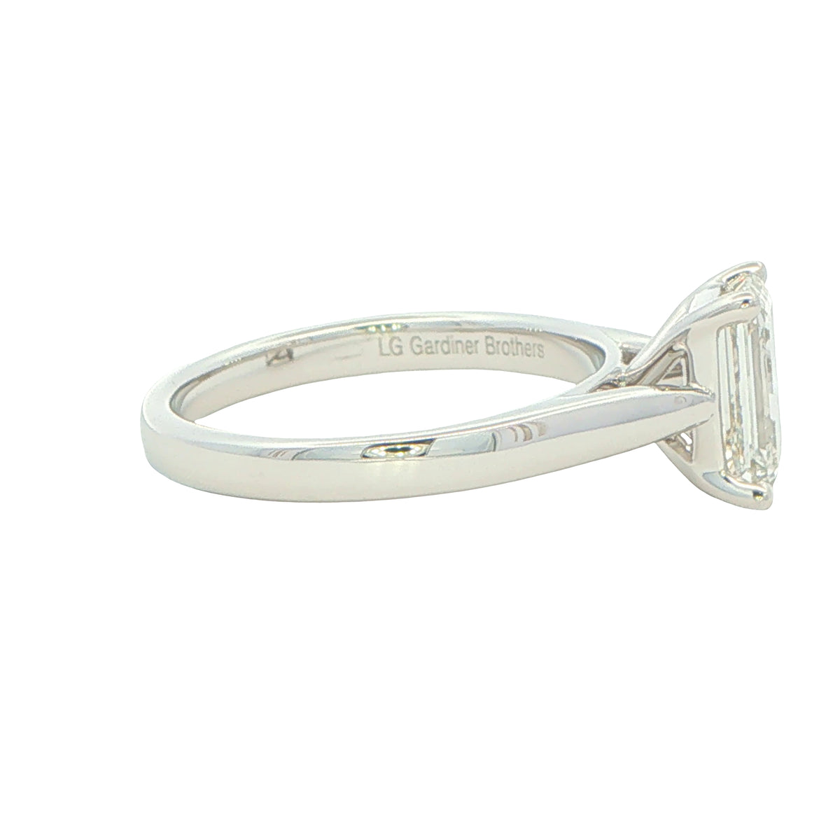 Lab Grown Emerald cut diamond solitaire ring - 1.50cts Gardiner Brothers